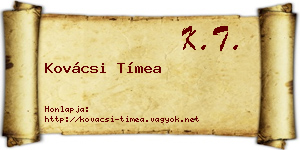 Kovácsi Tímea névjegykártya